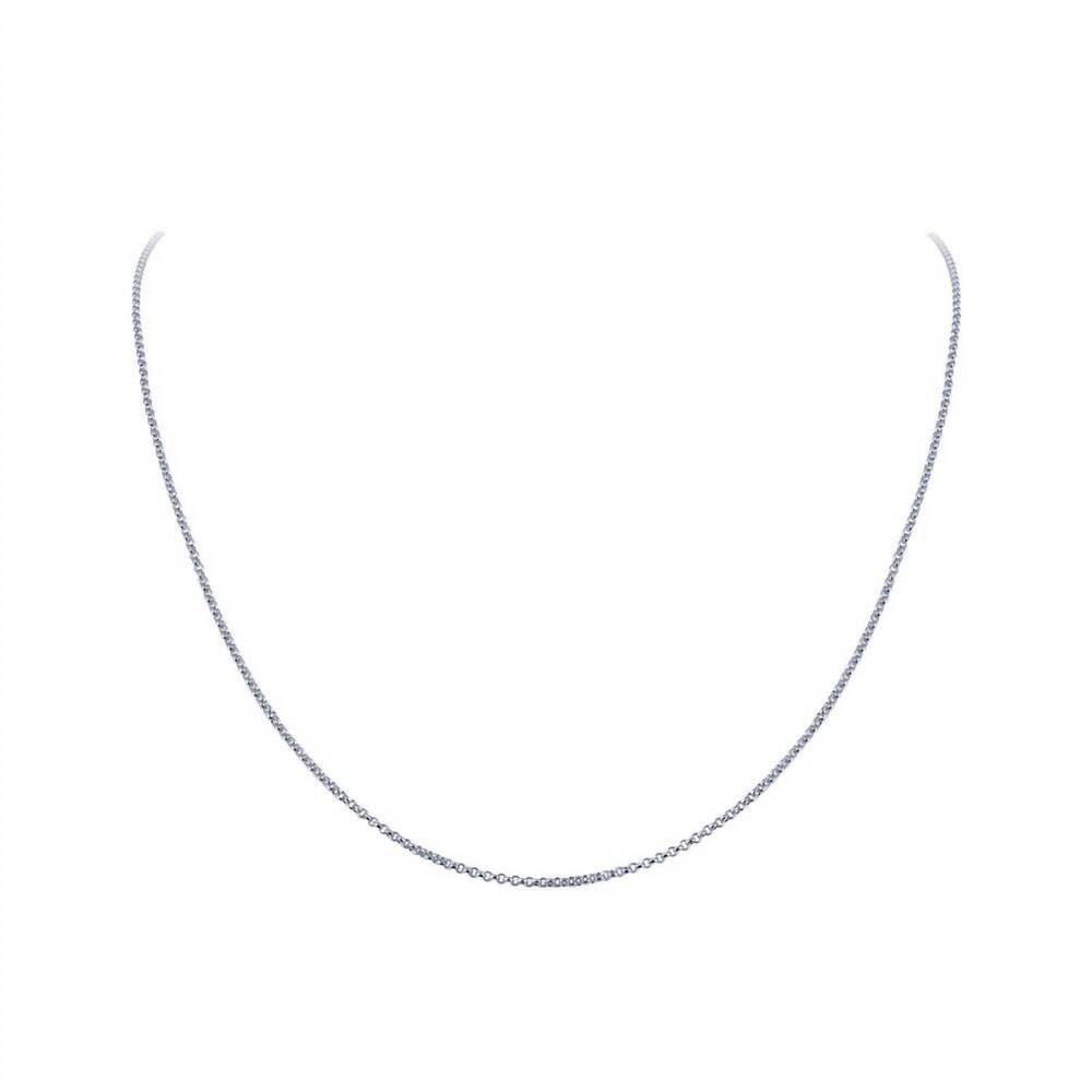 NEW LAFONN women's classic chain 20" necklace in platinum bonded sterling silver